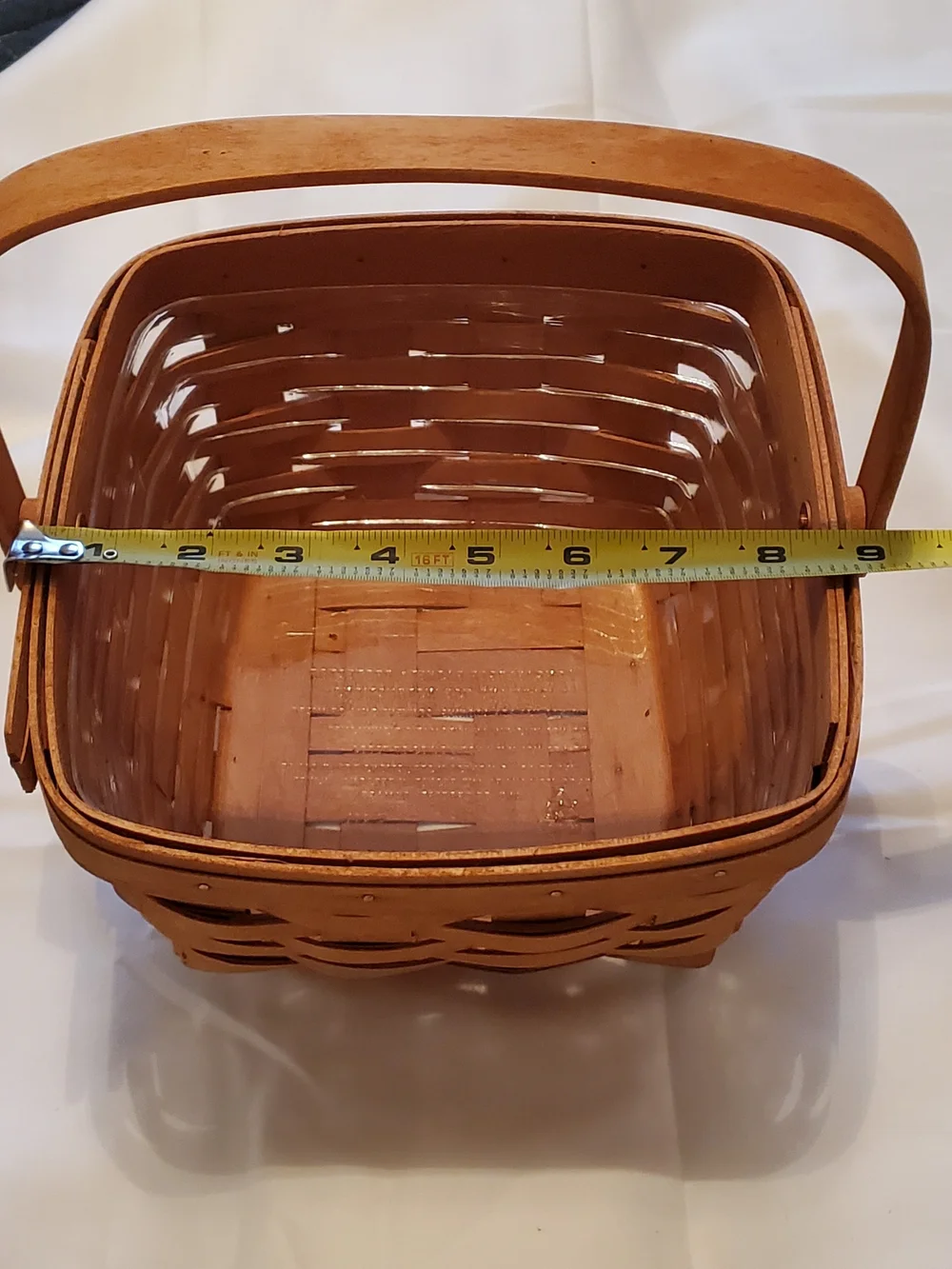 1999 Longaberger Handwoven Basket in Warm Brown